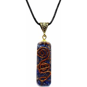 Orgonite Shop قلادة قلادة من أنبوب التورمالين الأسود، قلادة من التورمالين الأسود مجوهرات شقرا للنساء والرجال، قلادة من الكريستال التورمالين الأسود مصنوعة يدويًا للتأمل in Saudi Arabia