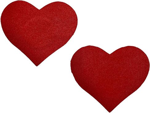 Red Satin Heart Nipple Pasties in Saudi Arabia