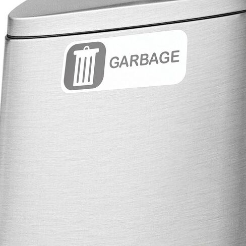Garbage Trash Recycle Compost Stickers - 3 Durable Vinyl Labels for Effortless Bin Labeling (6" x 2.25") by Flippin Stickers in Saudi Arabia