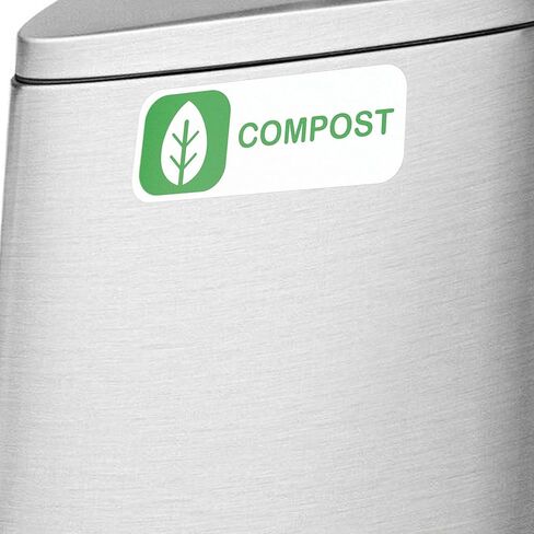 Garbage Trash Recycle Compost Stickers - 3 Durable Vinyl Labels for Effortless Bin Labeling (6" x 2.25") by Flippin Stickers in Saudi Arabia