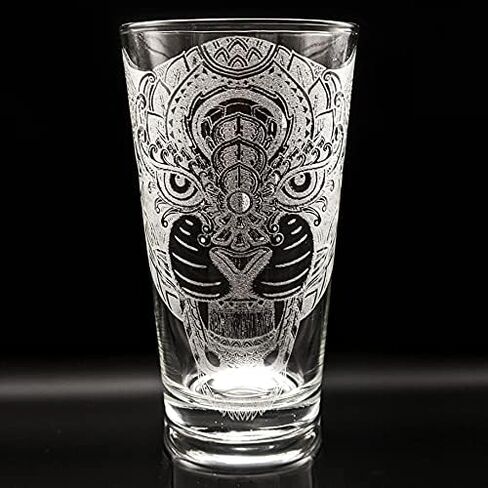 SPIRIT ANIMAL CAT Engraved Pint Glass | Great Animal Kitten Gift Idea! in Kuwait