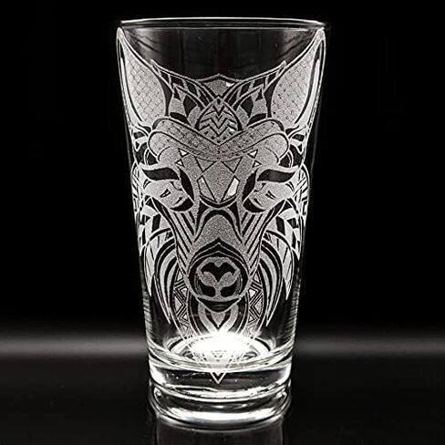 SPIRIT ANIMAL CAT Engraved Pint Glass | Great Animal Kitten Gift Idea! in Kuwait