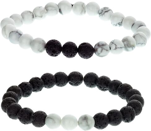 سوار شقرا من حجر العقيق الكريستالي - سوار كريستال من الأحجار الكريمة من الصخور البركانية الطبيعية للقلق، وتخفيف التوتر، وشفاء الريكي - خرز يوجا هاوليت، سوار قابل للتمدد، فكرة هدايا in Kuwait