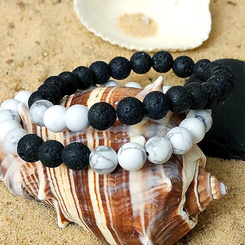 سوار شقرا من حجر العقيق الكريستالي - سوار كريستال من الأحجار الكريمة من الصخور البركانية الطبيعية للقلق، وتخفيف التوتر، وشفاء الريكي - خرز يوجا هاوليت، سوار قابل للتمدد، فكرة هدايا in Kuwait