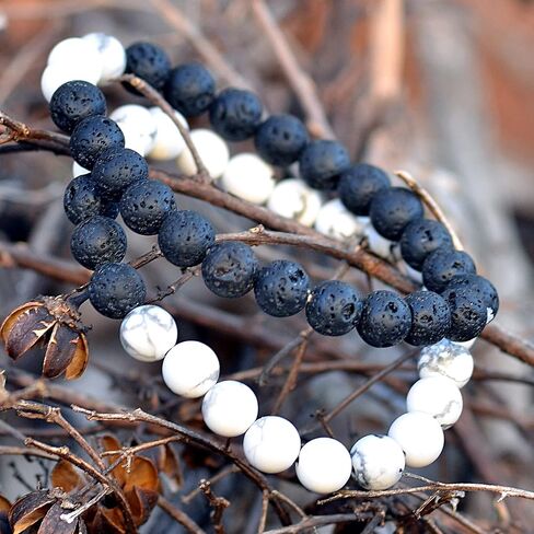 سوار شقرا من حجر العقيق الكريستالي - سوار كريستال من الأحجار الكريمة من الصخور البركانية الطبيعية للقلق، وتخفيف التوتر، وشفاء الريكي - خرز يوجا هاوليت، سوار قابل للتمدد، فكرة هدايا in Kuwait