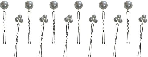 QUILL 12 Pcs Pearl and Hair Pins, 2 in 1 Hair Accessories for Bride, Women, Girl And Bridemaids in Saudi Arabia