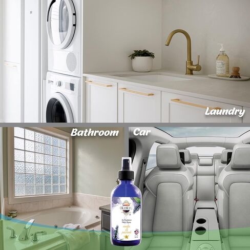 Vanilla Patchouli Air Freshener - Room Spray - Odor Eliminator - Deodorizer - Car Air Freshener - Home Spray - Linen Spray - Fabric Refresher - Non-Toxic - Alcohol Fee - Made in USA (8 Oz) in Saudi Arabia
