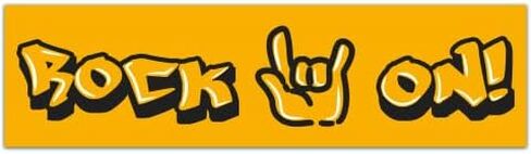 Rock On Switch Funny Bumper Sticker Vinyl Decal ACDC Kiss Hard Rock Guitar Decal Air Pro Laptop Sticker Rocker Devil Horn Hand Sign Bumper Stickers [01103] in Saudi Arabia