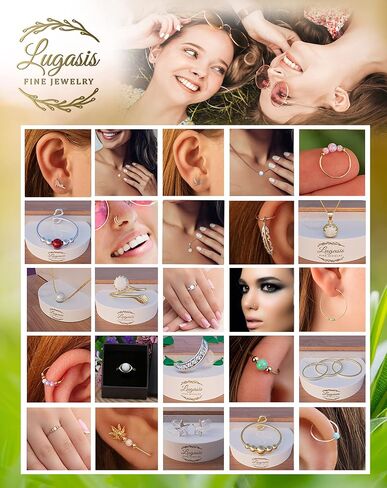 ثقب أنف ذهبي أنيق - حلقة أنف مصنوعة يدويًا من الذهب عيار 14 قيراط مع جوهرة زرقاء مقاس 2 مم - ثقب أنف رفيع مقاس 24 مقاس 7 مم in Saudi Arabia
