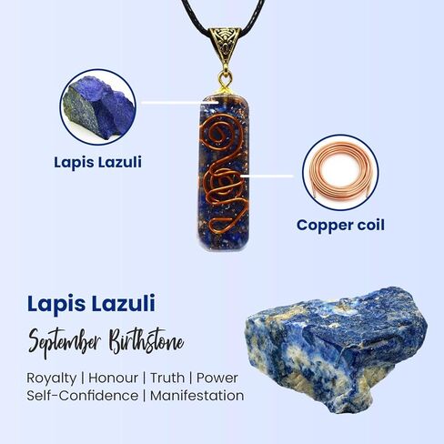Orgonite Shop قلادة قلادة من أنبوب التورمالين الأسود، قلادة من التورمالين الأسود مجوهرات شقرا للنساء والرجال، قلادة من الكريستال التورمالين الأسود مصنوعة يدويًا للتأمل in Saudi Arabia