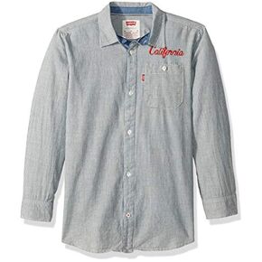 Levi's Boys' Long Sleeve One Pocket Button Up Shirt