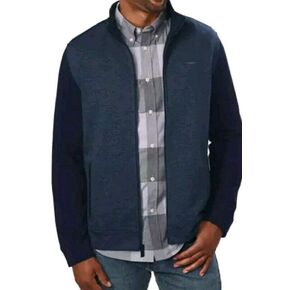 Calvin Klein Jeans Men's Full-Zip Fleece Mock Neck Sweatshirt Jacket in Saudi Arabia