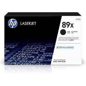 خرطوشة حبر سوداء عالية الإنتاجية HP 89X | يعمل مع LaserJet Enterprise M507 وMFP M528 | سي اف 289 اكس | إنتاجية تبلغ 5000 صفحة باستخدام JetIntelligence وHP EcoSmart لطابعات LaserJet Enterprise M507 وM528 وMFP M528c in Kuwait