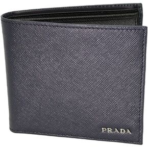 Prada Mens Blue+black Saffiano Leather Bi-fold Wallet 2m0738 Baltico+nero in Kuwait