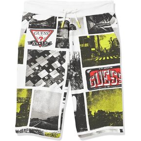 GUESS Boys' Big Logo Print Organic Terry Active Shorts in Saudi Arabia