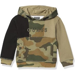 هودي GUESS للأولاد من Eco French Terry ذو ألوان متعددة وشعار Popover in Kuwait
