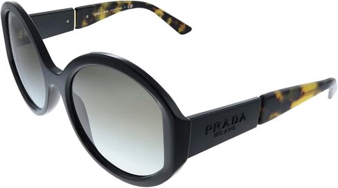 Prada PR 22XS 1AB0A7 Black Plastic Round Sunglasses Grey Gradient Lens in Saudi Arabia