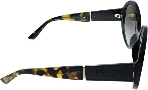 Prada PR 22XS 1AB0A7 Black Plastic Round Sunglasses Grey Gradient Lens in Saudi Arabia