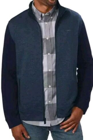 Calvin Klein Jeans Men's Full-Zip Fleece Mock Neck Sweatshirt Jacket in Saudi Arabia