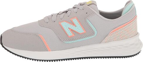 New Balance Girls Fresh Foam X70 V1 Lace-Up Sneaker, Rain Cloud/White Mint/Paradise Pink, 7 Wide Big Kid in Saudi Arabia