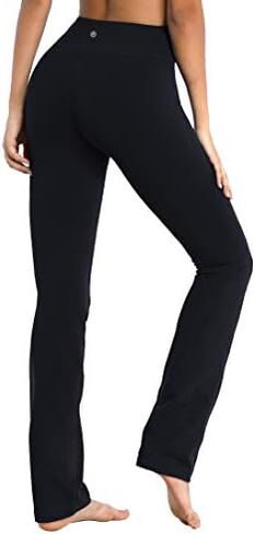 BUBBLELIME 29"/31"/33"/35"/37" Women's High Waist Straight Leg Yoga Pants Tummy Control Workout Pants with Pockets in Saudi Arabia