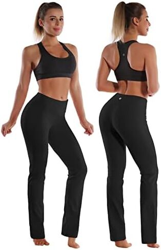 BUBBLELIME 29"/31"/33"/35"/37" Women's High Waist Straight Leg Yoga Pants Tummy Control Workout Pants with Pockets in Saudi Arabia