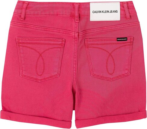 Calvin Klein Girls' Boyfriend Fit Stretch Denim Shorts in Saudi Arabia