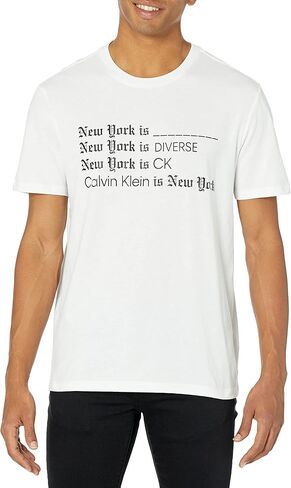 Calvin Klein Men's Ck Ny Logo Crewneck T-Shirt in Saudi Arabia