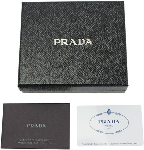 محفظة Prada Mens Blue+Black Saffiano الجلدية ثنائية الطي 2m0738 Baltico+nero، أزرق+أسود، 4.3 "x 3.7", أزرق+أسود, 4.3"x 3.7" in Kuwait