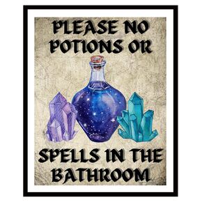 8x10 ديكور الغراب الأسود، ديكور الحمام للهالوين، ديكور الحمام القوطي | ديكور غرفة الغراب، مضحك، مخيف، ديكور حمام مخيف للنساء، ديكور غريب (8 × 10 غير مؤطر) in Kuwait