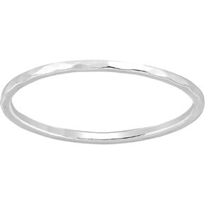 Hammered Stacking Ring | 1mm Skinny Textured Ring in Silver, Gold, or Rose Gold | Comfort Fit USA Sizes 4-12 (6, 925 Sterling Silver) in Saudi Arabia