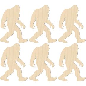 4 بوصات Sasquatch Bigfoot - 6 عبوات - شكل قطع خشبي 4 بوصات - حرفة الحفلات DIY - تزيين in Kuwait