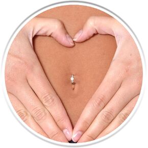 Tiny Belly Rings 14k Gold Filled - 20 Gauge Belly Button Piercing With White Opal - Hypoallergenic Belly Jewelry 7mm-8mm - Handmade Body Jewelry for Women
