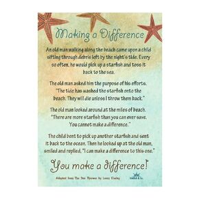 Starfish Poem Story 35 Glossy Printed Cards for People Who Make a Difference Inspirational Appreciation Recognition Acknowledgement in Saudi Arabia