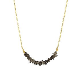 Gempires Natural Amazonite Chips Bar Necklace, Handmade Jewelry 14k Yellow Gold Plated 16 + 2 Inch Adjustable Chain (amazonite)