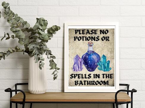 8x10 ديكور الغراب الأسود، ديكور الحمام للهالوين، ديكور الحمام القوطي | ديكور غرفة الغراب، مضحك، مخيف، ديكور حمام مخيف للنساء، ديكور غريب (8 × 10 غير مؤطر) in Kuwait