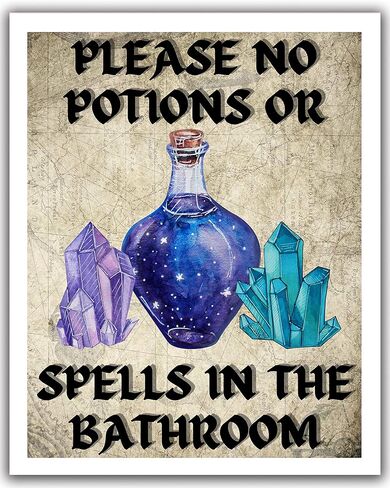 8x10 ديكور الغراب الأسود، ديكور الحمام للهالوين، ديكور الحمام القوطي | ديكور غرفة الغراب، مضحك، مخيف، ديكور حمام مخيف للنساء، ديكور غريب (8 × 10 غير مؤطر) in Kuwait