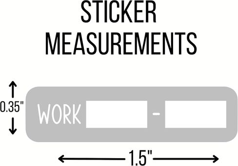 Colorful Work Hours Quarter Box Stickers, Work Shift Tracker Planner Stickers, 1.5" x 0.35" Size, Two Sheets Included, 102 Total Stickers, Daily Schedule in Saudi Arabia
