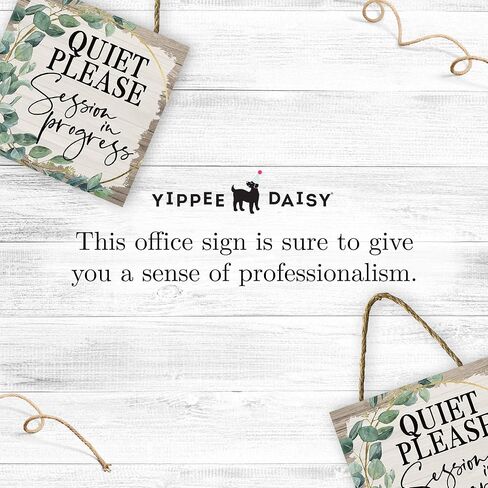 Quiet Please Session in Progress Sign Hanging Wood Door Sign Great for Home Office Salon Law Firm Therapy Counseling Online Classes Massage Decorative Wood Sign Wall Art in Kuwait