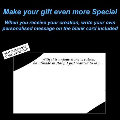 رجل ثلج حجري مصنوع يدويًا في إيطاليا - يحتوي على أجزاء أحفورية - صندوق هدايا وبطاقة رسالة فارغة متضمنة - ملحق زينة ديكور المنزل الأصلي تذكار ديكور عيد الميلاد الاحتفالي in Kuwait