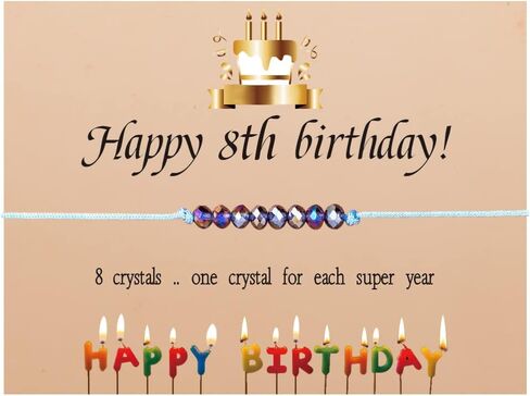 Amethyst Birthday Bracelet Crystal Beads Birthday Jewelry Bracelet Braided String Adjustable Bracelet Jewelry for Women (10 th Birthday Jewelry) in Saudi Arabia