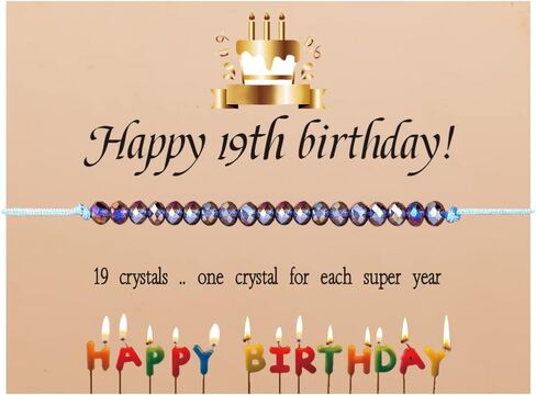 Amethyst Birthday Bracelet Crystal Beads Birthday Jewelry Bracelet Braided String Adjustable Bracelet Jewelry for Women (10 th Birthday Jewelry) in Saudi Arabia