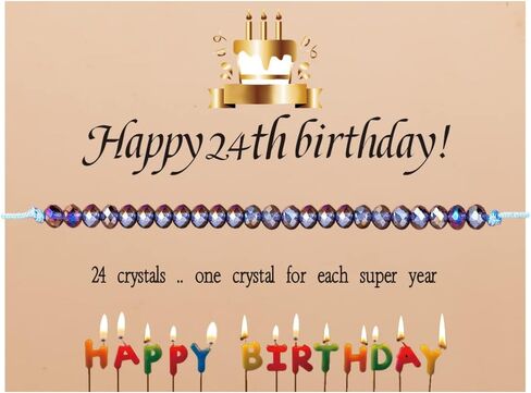 Amethyst Birthday Bracelet Crystal Beads Birthday Jewelry Bracelet Braided String Adjustable Bracelet Jewelry for Women (10 th Birthday Jewelry) in Saudi Arabia