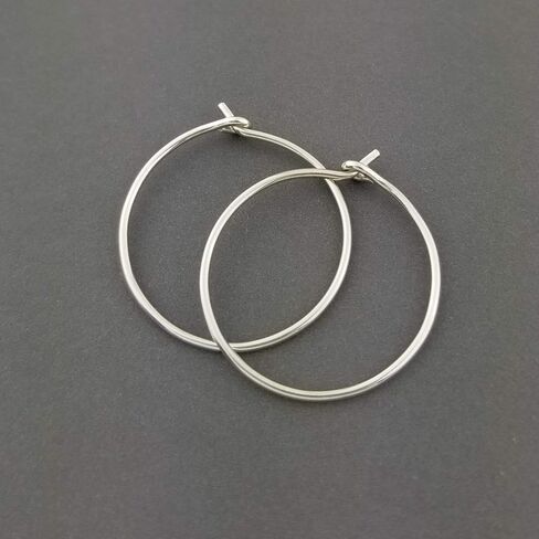 5/8 Inch Thin Small Sterling Silver Sleeper Hoop Earrings in Saudi Arabia