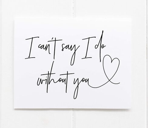 Bridal Party Proposal Wedding Party Card - I Can’t Say I Do Without You, Bridesmaid Request, Maid of Honor Gifts for Wedding, Present from Bride in Saudi Arabia