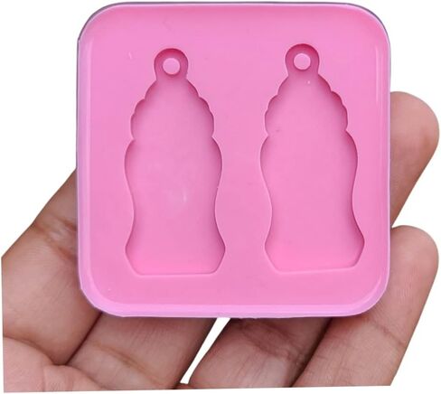 Baby Bottles Silicone Mold -Bib Mold - Bottle Mold - Molds for Earrings - Molds for Resin - Baby Shower Silicone Mold - Resin Molds in Saudi Arabia