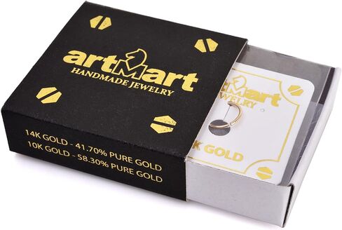 مجوهرات ثقب الجسم من الذهب الأصفر الخالص عيار 14 قيراط 20 جرام بحلقة الأنف (قطر 7 مم 9/32 بوصة) in Kuwait