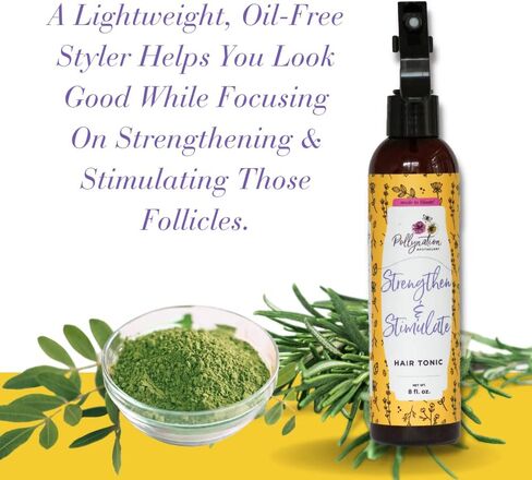 منشط لتقوية وتحفيز الشعر (8 أونصة) | منشط نمو الشعر ومضاد للكسر لجميع أنواع الشعر | مكونات طبيعية عضوية لنمو الشعر وإصلاحه | مصنوع يدويًا، نقي 100% in Kuwait