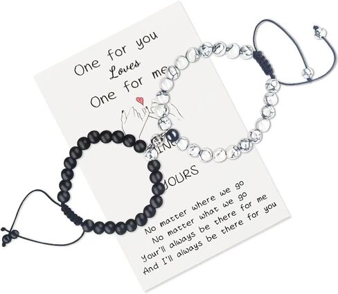 Magnetic Bracelets for Couples Distance Bracelet Heart Natural Stone Matching Bracelets For Couples Friendship Best Friend Boyfriend And Girlfriend in Kuwait