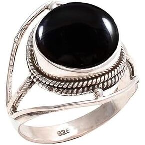 خاتم حجر الكوارتز الوردي، خاتم فضة استرليني 925 مصنوع يدويًا، خاتم أحجار كريمة فضية، مجوهرات بوهيمية، خاتم فضة استرليني للنساء مقاس خاتم US 9، هدية الذكرى السنوية، هدية لها in Kuwait